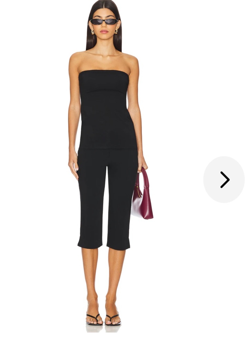 Lovers + Friends Grace Black Cropped Pants